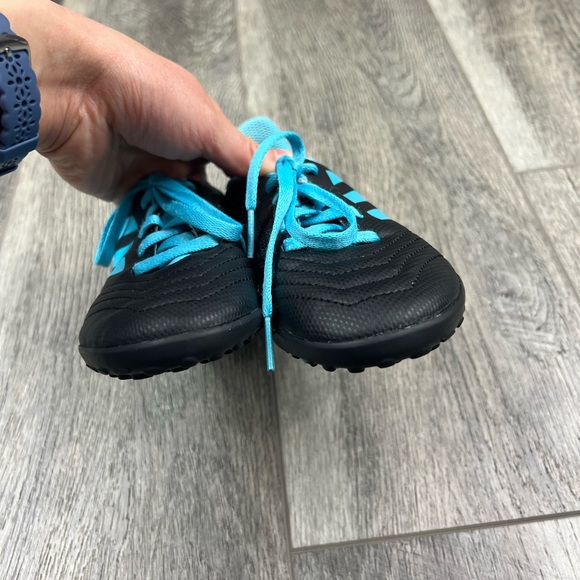 Adidas Kids Black/Blue Soccer Cleats - Picture 8 of 14